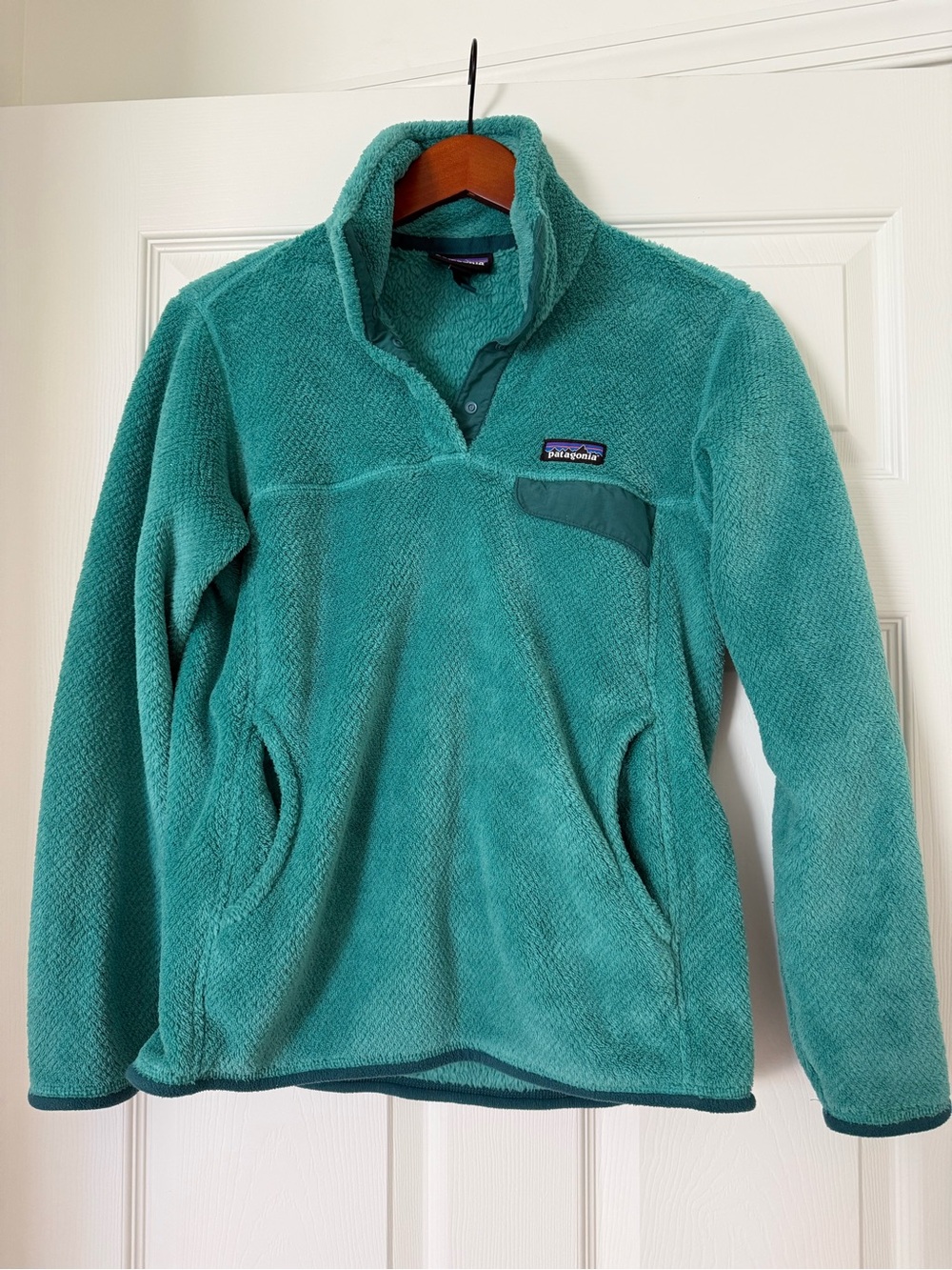 Patagonia Teal Women's Snap-Front Fleece Pullover